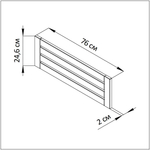 Полка настенная деревянная с металлом Эпларо, белая