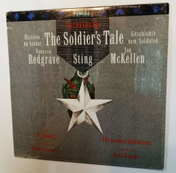 Винтажная виниловая пластинка LP Stravinsky Стравинский История Солдата, Sting, Ian McKellen The Soldier's Tale (USA 1988)