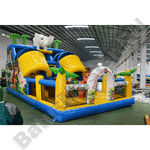 Коммерческий надувной батут "Слоник со скалодромом 2"