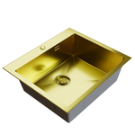Мойка настол.монтаж 60х50 (3,0) вып 3 1/2  MIXLINE ПРО с ФАСКОЙ 22см с сифоном (золото)
