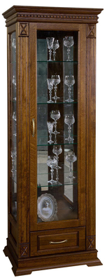 Шкаф-витрина "Верди " П1.487.0.11 (Черешня, Массив)