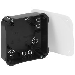 Распаячная коробка ЭРА KRP-115-115-45 СП черно-белая 115х115х45мм для полых стен металлические лапки крышка IP20