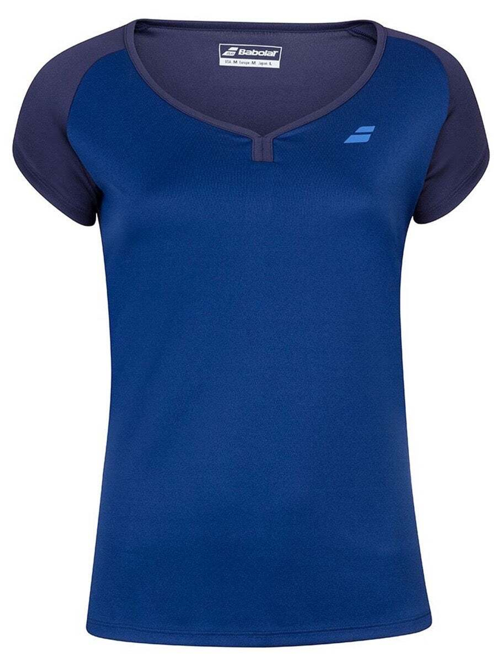 Женская теннисная футболка Babolat Play Cap Sleeve Top Women - Blue