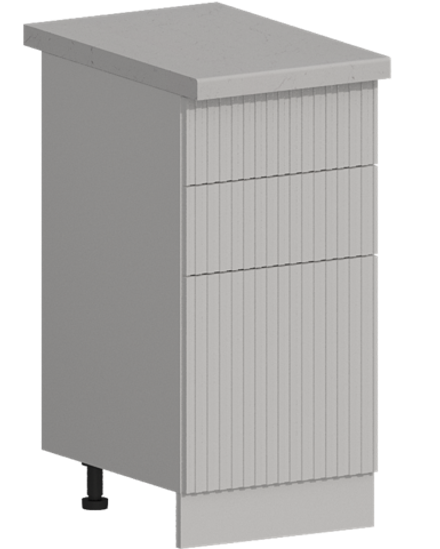 Кухня Модуль ШН3Я 400 Графит / Белый