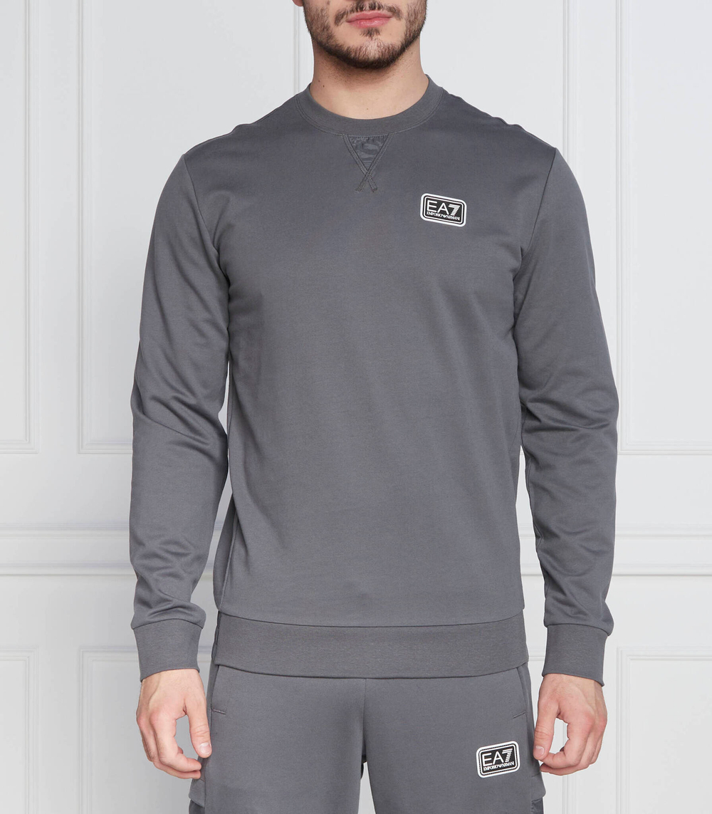 Худи EA7 - серый(3RPM26 PJ05Z)