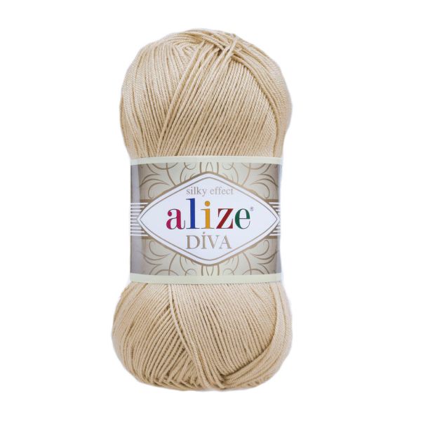 Пряжа Alize (Ализе) Diva / уп.5 мот. по 100 г, 350м, 368 бежевый A