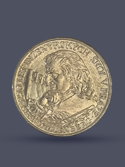 Монета 10 крон 1957 год "250 лет техническому университету"