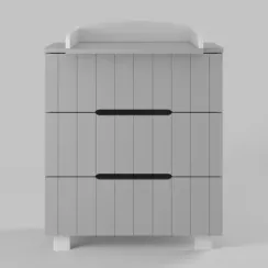 Комод Incanto Vikki Серый/белый