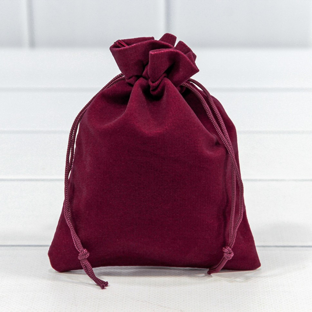 Мешочек 12х15см Бархат класс Б (Бордовый)