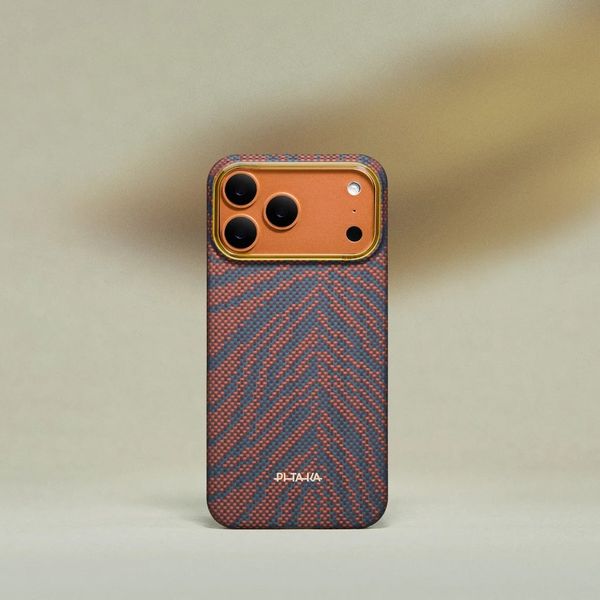 Чехол Pitaka Edge Case для iPhone 17 Pro, Пылающий оранжевый | Burning Orange