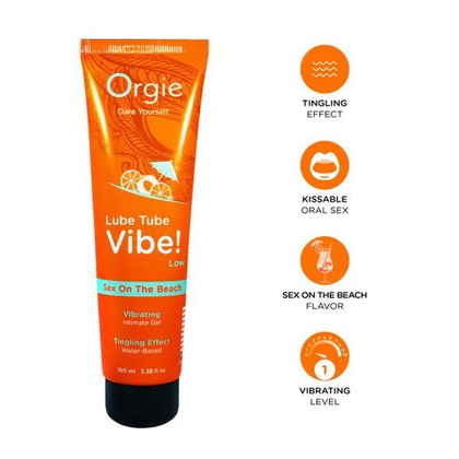 Лубрикант с эффектом вибрации Orgie Lube Tube Vibe Low Sex On The Beach, 100 мл