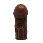 Коричневая насадка на пенис - 11,5 см.