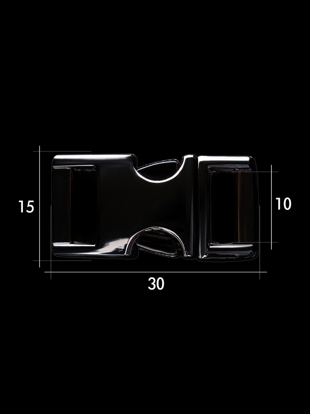 Фастекс металлический 10 мм - 2 шт.