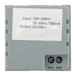 Розетка USB A+A, 2,1А, 2 гнезда, без индикатора EKF