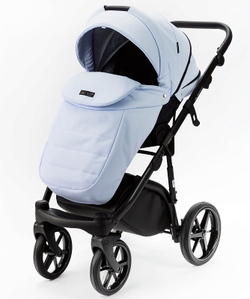 Детская коляска Adamex Nola Deluxe 2 в 1 N-SA17 (ГОЛУБАЯ КОЖА)