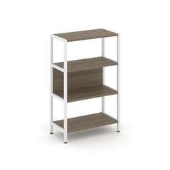 Shelf System Односекционный стеллаж трехярусный SN.STM-311 Вяз Благородный/Металл Белый 810*400*1246