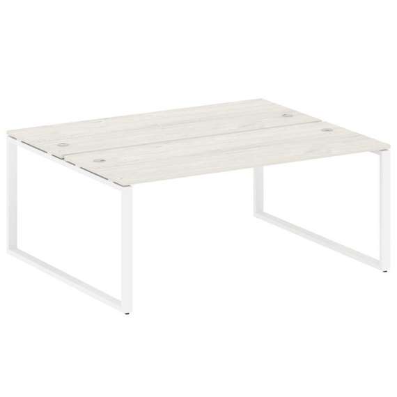 Metal System Рабочая станция на О-образном м/к БО.РАС-СП-2.5 Дуб Наварра/Металл Белый 1800*1475*750