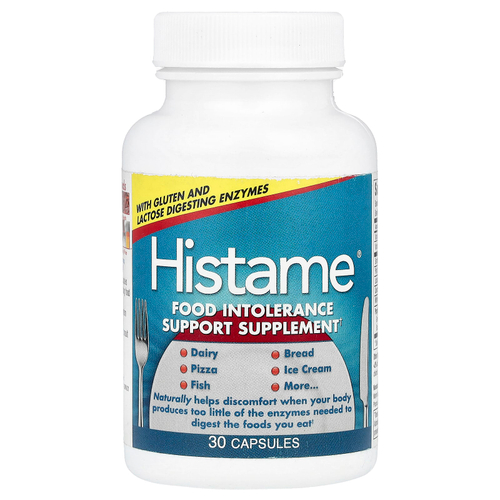 Naturally Vitamins, Histame, пищевая добавка для поддержки при непереносимости пищевых продуктов, 30 капсул