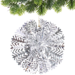 Украшение фольгированное «Снежный шар» d-30 см, Серебро