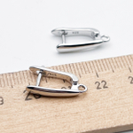 Ювелирные швензы с родиевым покрытием, размер 17*3,5 мм, цена за пару