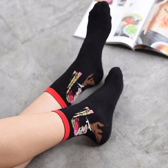 Носки "Девушка с жемчужной серёжкой", Ян Вермеер, р-р 36-42 (высокий)