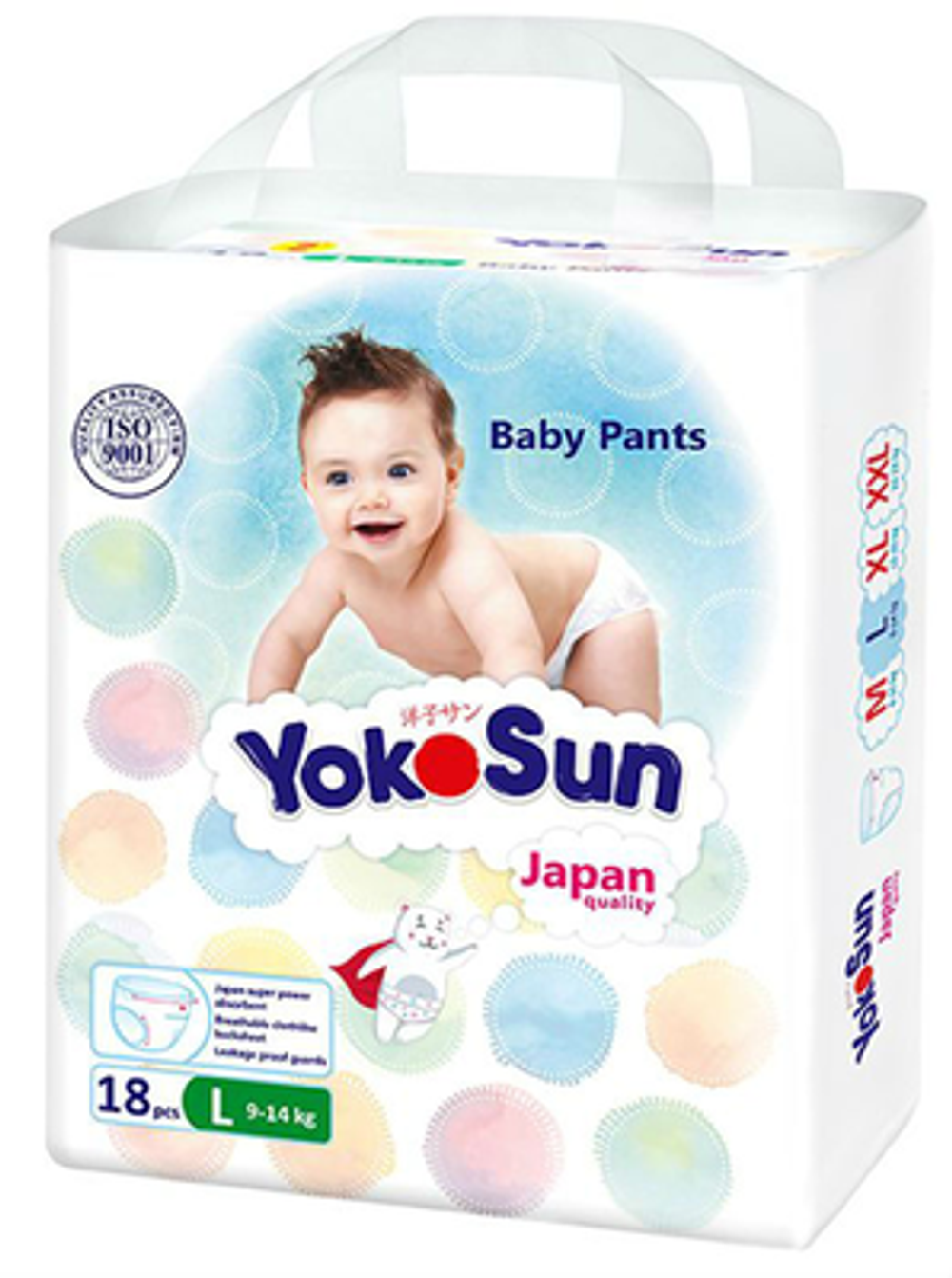 Подгузники-Трусики YOKOSUN L (9-14 кг) 18 шт