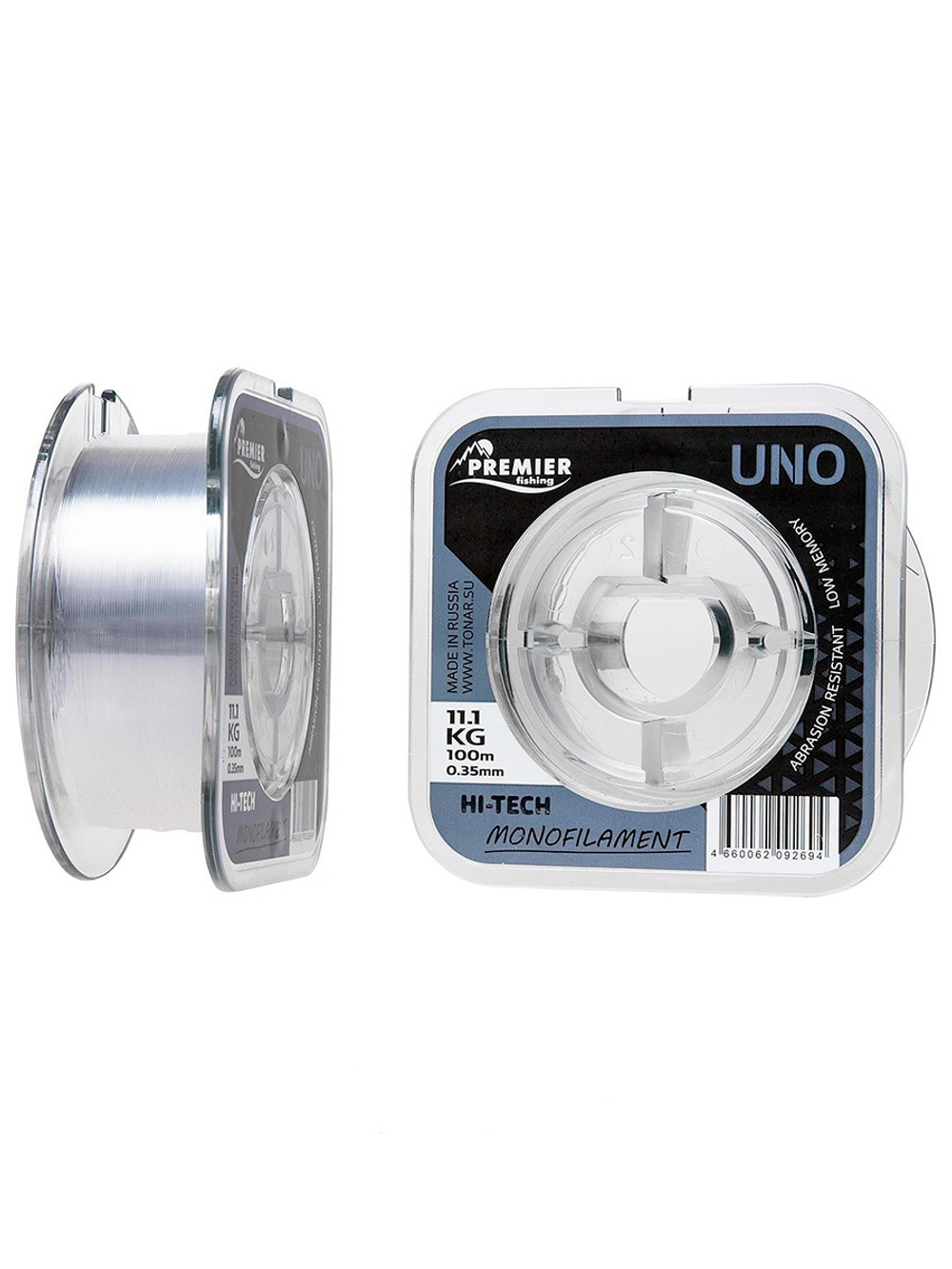 Леска для рыбалки Premier Fishing UNO Clear Nylon 0,28mm/100m (PR-U-C-028-100)