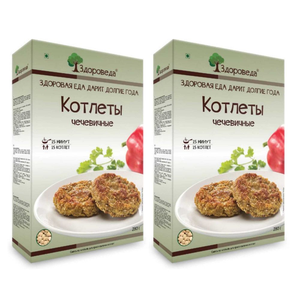 Здороведа Котлеты чечевичные 280 г, 2 шт