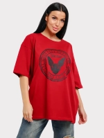 Футболка оверсайз больших размеров принт