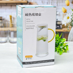 Чайник заварочный 1,4л стеклянный "Кувшин LD", черный