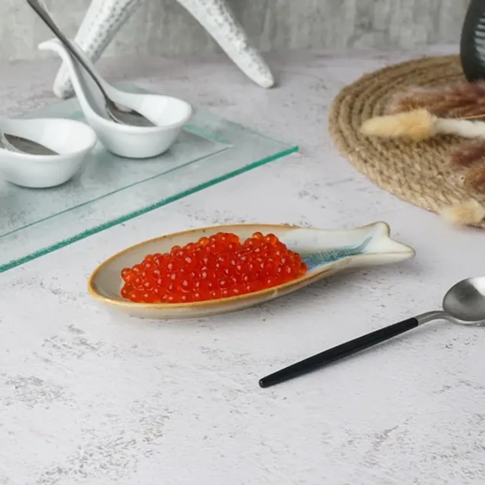 Блюдо для подачи 15,6*6,6 см h1,5 см Fish Pearl Blue Frutti di Mare P.L. [1]