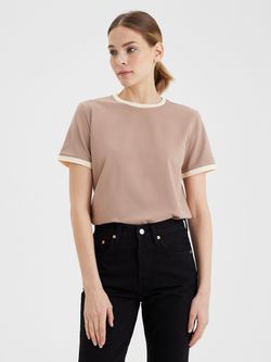 Женская футболка какао/экрю - folly dot.