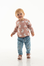 Джемпер для девочек "Зайчишки" р-р 68-74, рзовый 2167