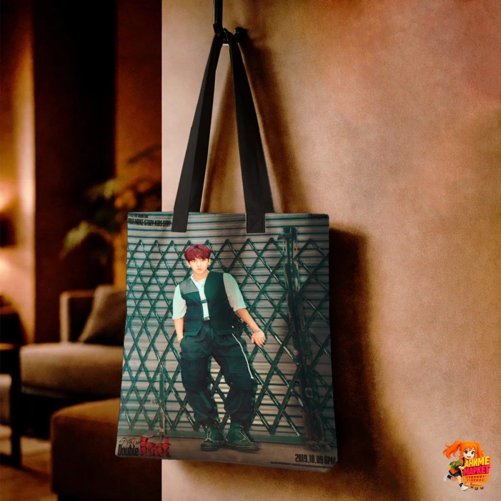 Сумка шоппер с принтом Stray Kids