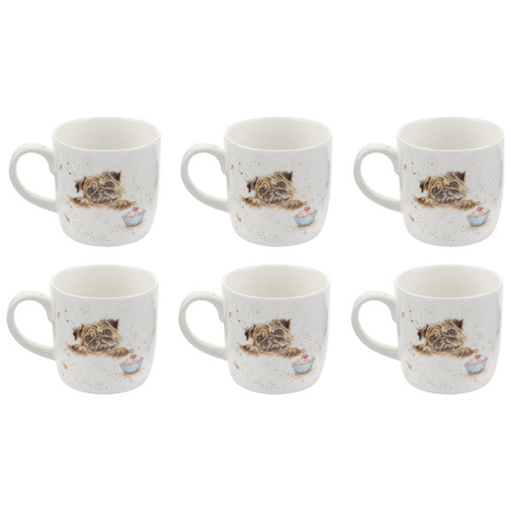 Набор кружек 6шт 310мл Любимый мопс Royal Worcester