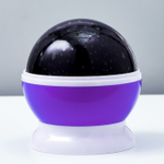 745391 Ночник-проектор "Звёздное небо", вращение, (4ААА или USB) голубой 12*10 см