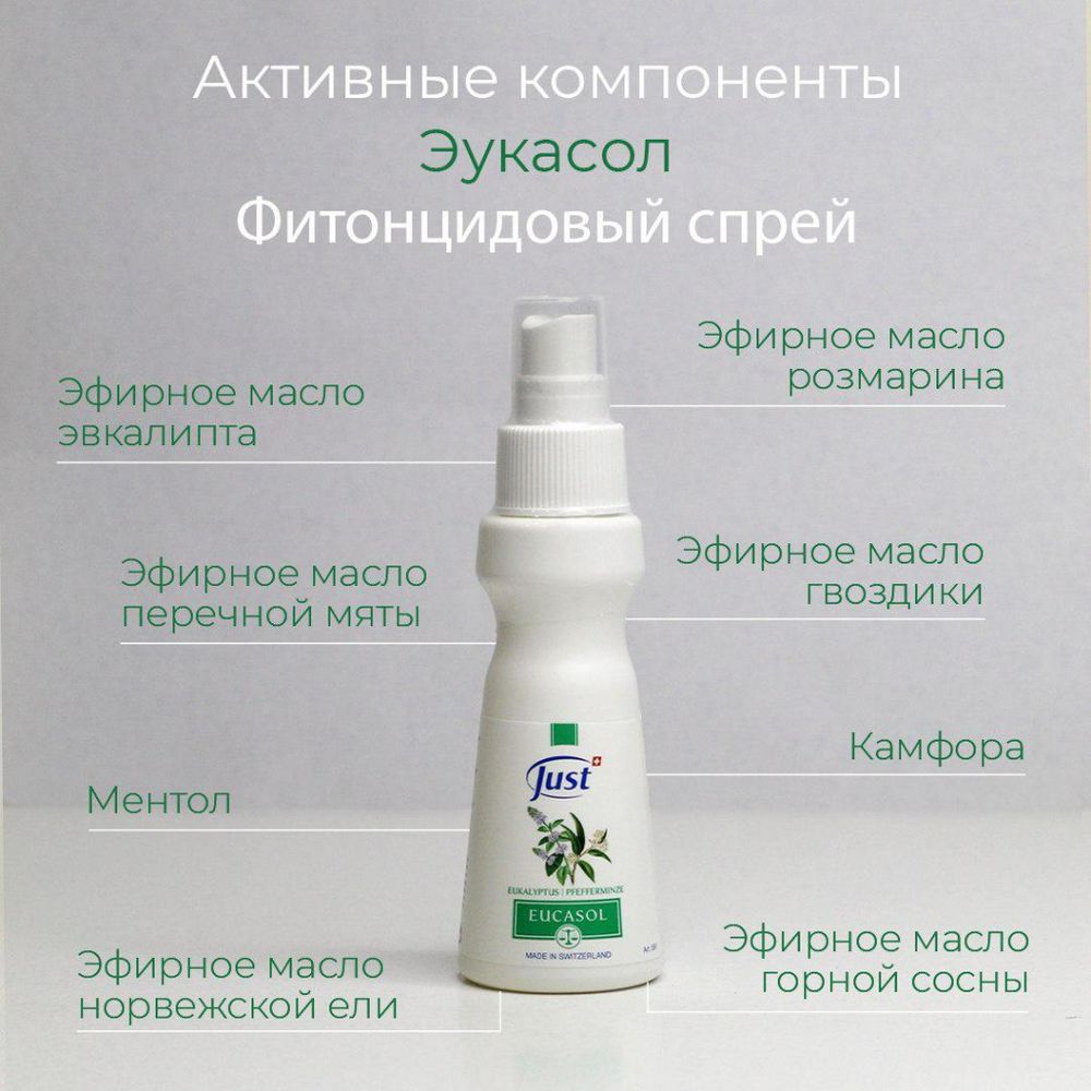 Спрей Эвкалипт JUST Eucasol 75 мл