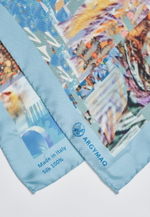 Шелковый платок BETASHAR BLUE 70x70