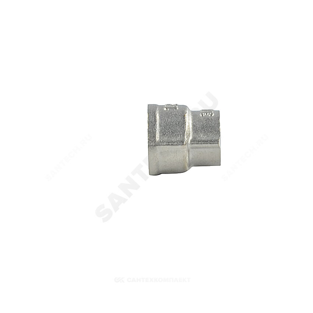 Муфта латунь никель переходная Ду 40х20 (1 1/2"х3/4") ВР/ВР SantechSystems