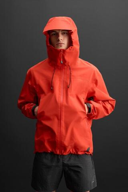 ZARA НЕПРОМОКАЕМАЯ КУРТКА ИЗ ВЫСОКОТЕХНОЛОГИЧНОЙ ТКАНИ, ОРАНЖЕВЫЙ
