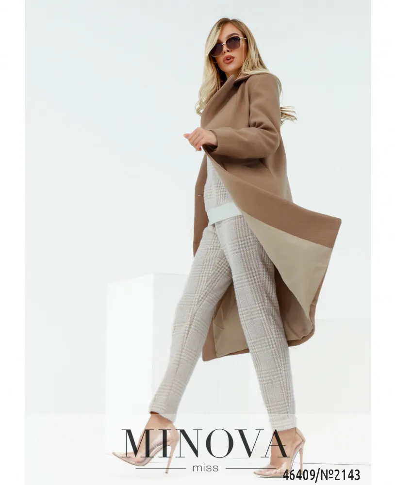 Пальто 2143-бежевый Minova