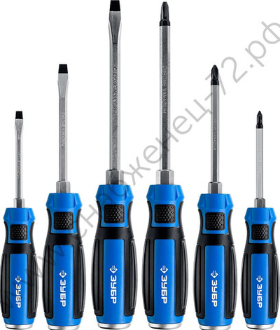 ЗУБР Ударник 6 предм., Набор ударных отверток, Профессионал (25026)