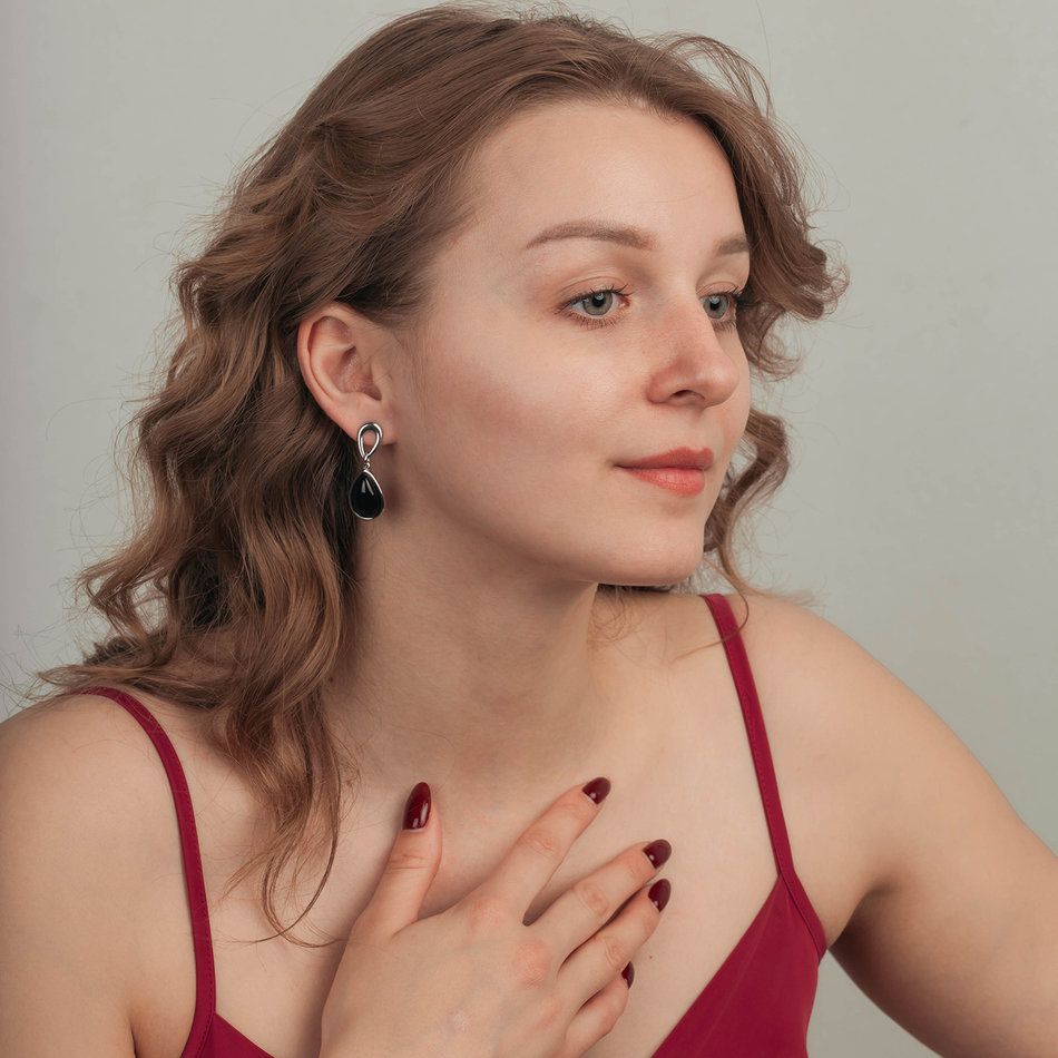 Серьги Possebon Agata Preto A0381.4 S