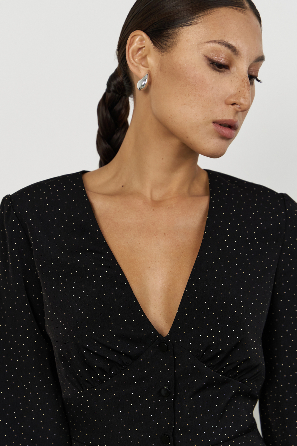 Платье с подрезами, макси