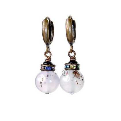 серьги с агатом с-0696