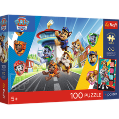 Pazl \ Puzzle \ Пазлы Puzzles - "100 UFT" - Trefl Premium Plus Kids - Doggy adventure / Viacom PAW Patrol