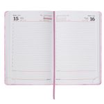 Ежедневник датированный 2022 А5 138x213 мм BRAUBERG "Marble", под кожу, розовый мрамор, 112743