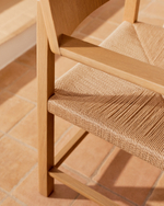 Стул Idun из массива дуба с натуральной отделкой и сиденьем из веревки