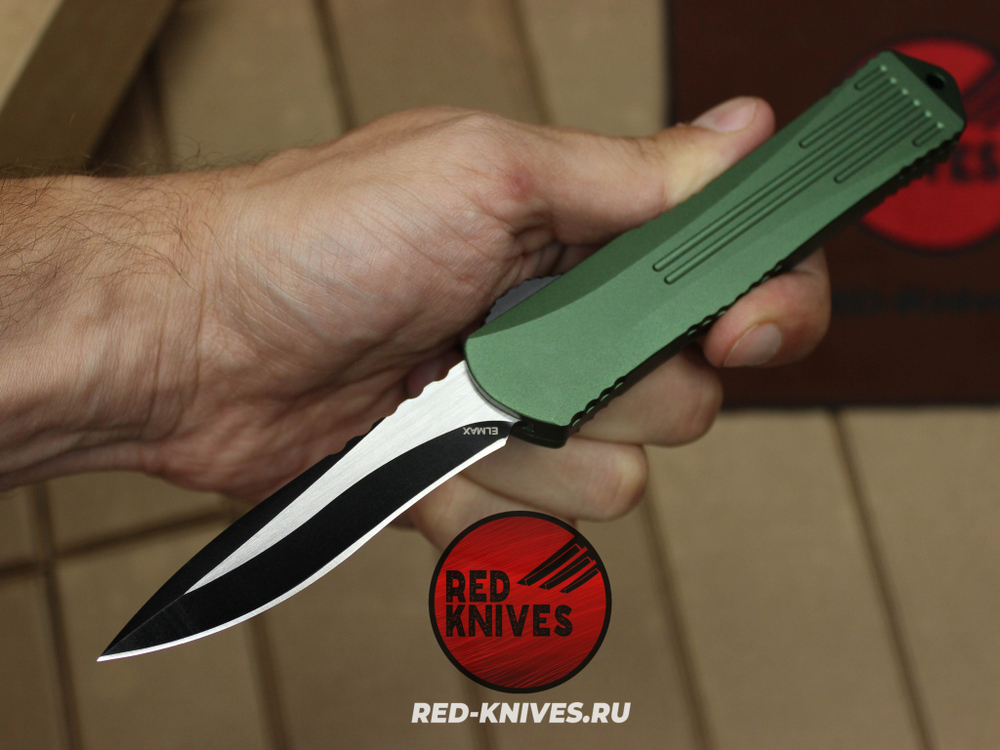 Heretic Knives Manticore-E S/E - зеленая рук, черный клинок RK/Н108