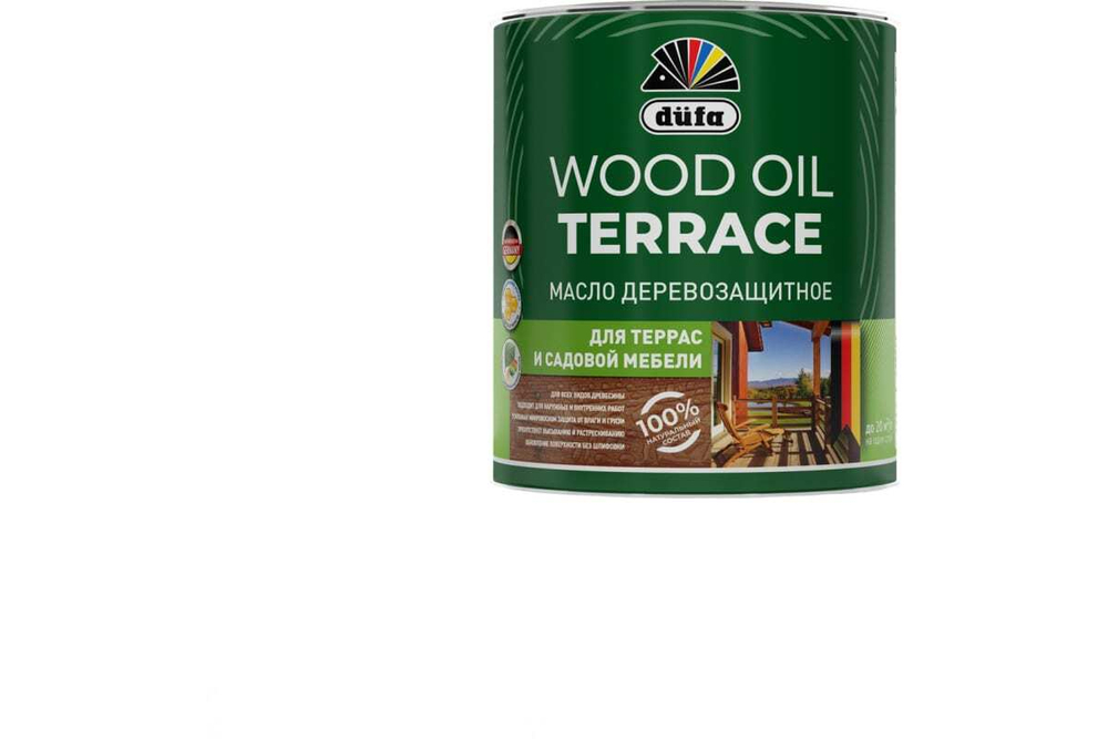 Масло деревозащитное для террас и садовой мебели Dufa Wood Oil Terrace серый 0,9л